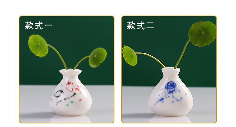 Xiaoyin Ceramic Creative Mini Ceramic ornaments, hotel furniture and supplies, small vases, living room small plate decorations, modern and simple pic 4
