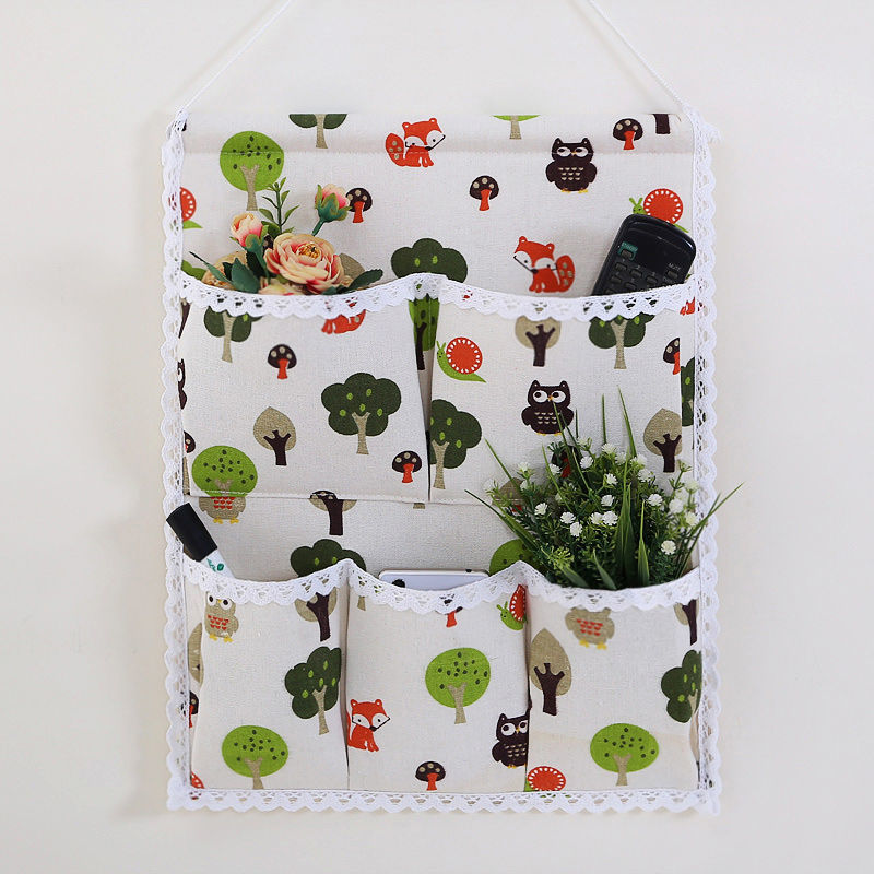 收纳袋棉麻宿舍挂袋墙挂式多层门后厨房卫生间床上壁挂悬挂式杂物详情11