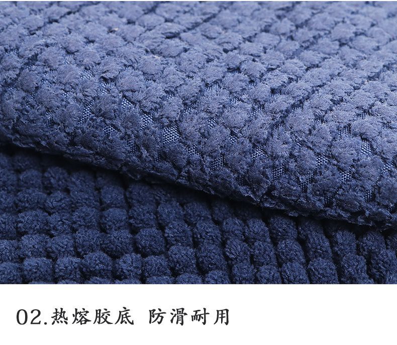 跨境现货多色短绒毛雪尼尔地垫卫生间门口防滑脚垫吸水垫宠物狗垫详情12