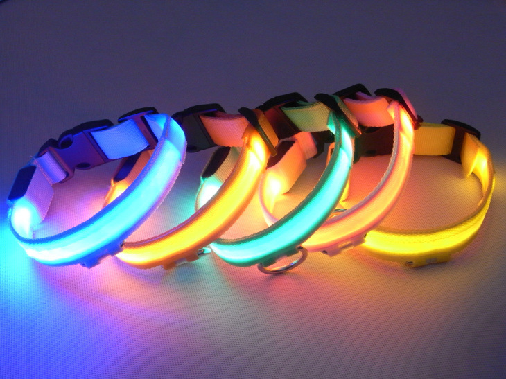 LED dog luminous collar, night-luminous pet collar strap, can be sent in one piece. Wire mesh collar strap, insulating sheet pic 14