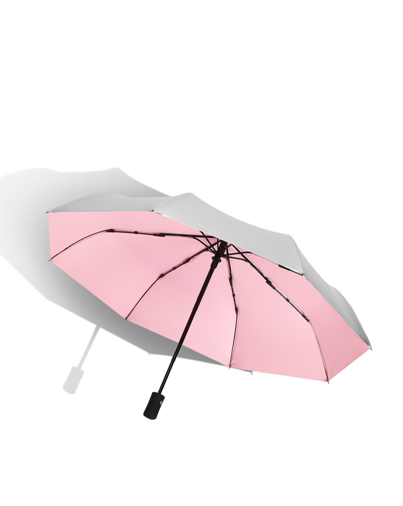 Titanium silver glue thickened three-fold umbrella, sun protection and UV protection folding umbrella, all-weather and all-weather sun umbrella, advertising umbrella pic 43
