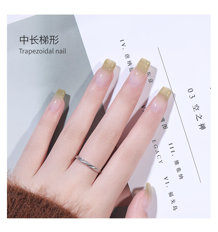 Ultra-thin, seamless, full and semi-attached, no-polishing artificial nail nail patches specially designed for nail salons pic 13