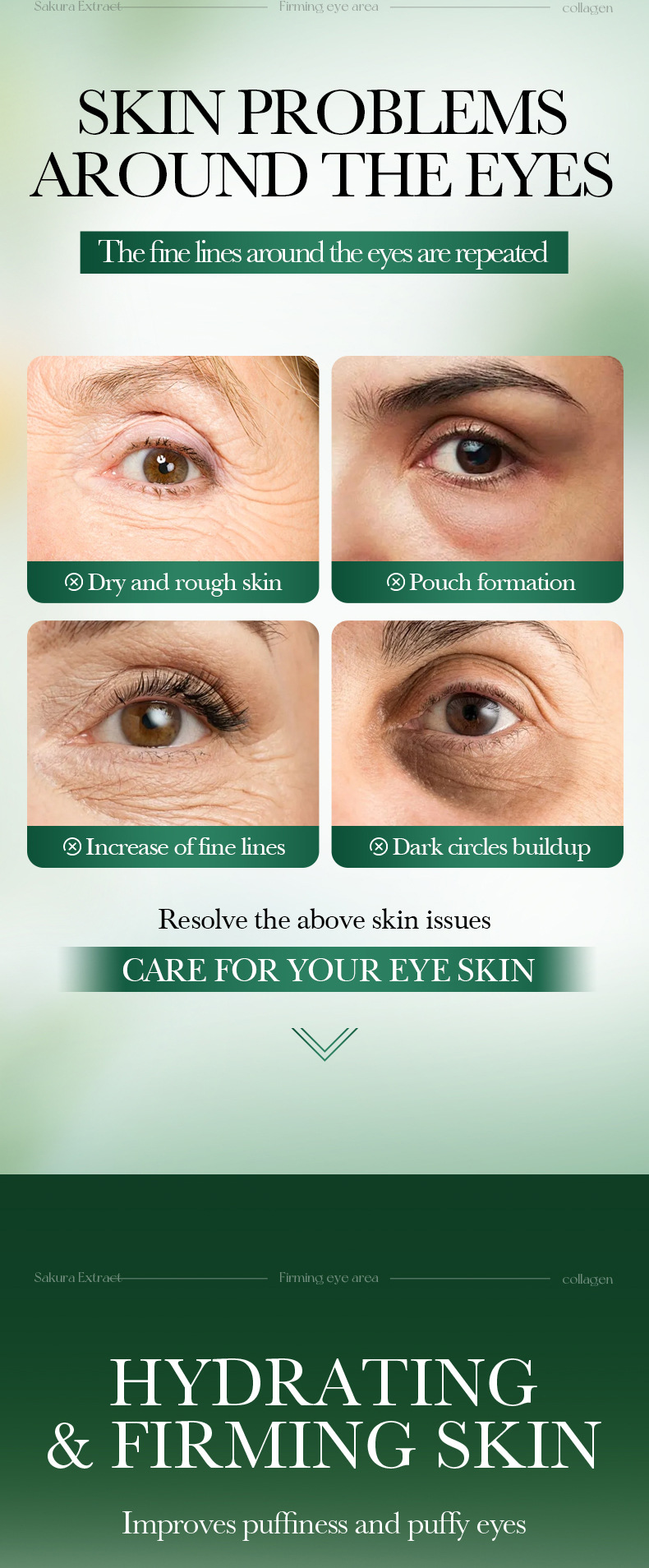 Full English SADOER Sakura Collagen Brightening Eye Mask Moisturizing Eye Mask Cross-border export wholesale Exclusive Export Exclusive export Export pic 2