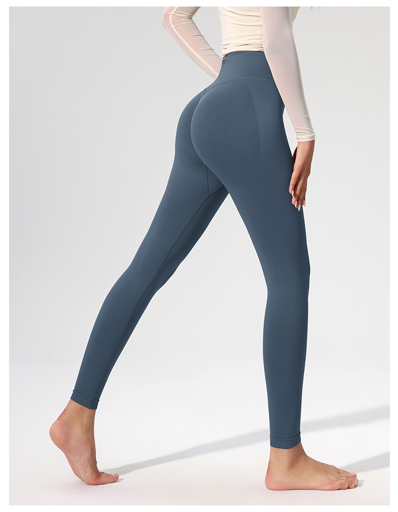 Ruxi European and American fitness pants, no embarrassing lines, nude feel sports tight pants, high-waisted peach lifting buttocks lulu yoga pants for women pic 38