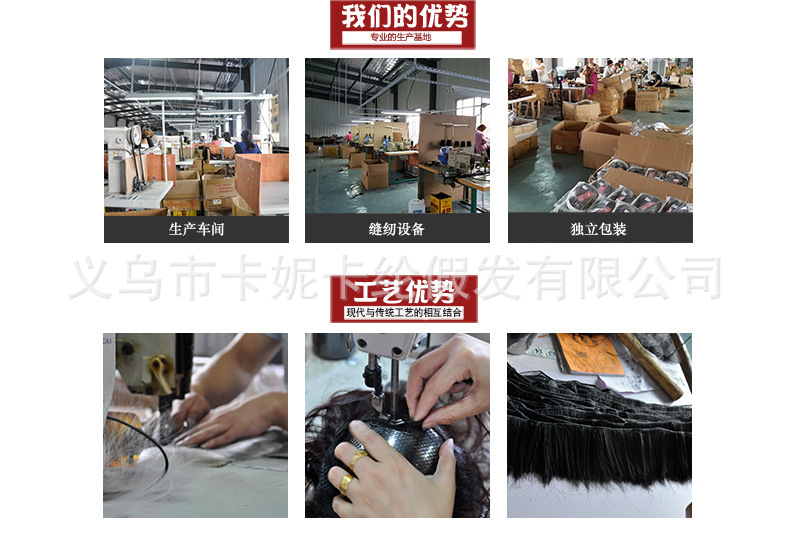 欧美外贸newlook女士中分挑染大波浪厂家订制wig supplies详情11