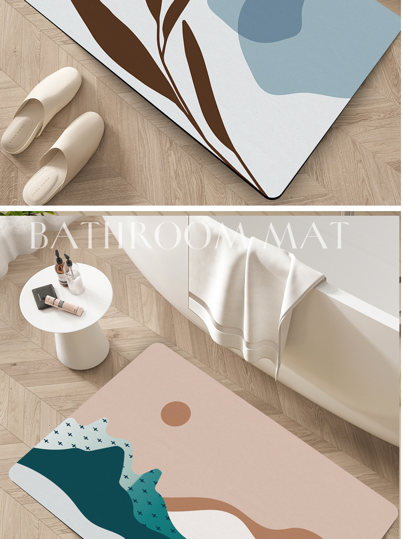 浴室防滑软垫硅藻泥吸水速干地垫子家用厕所卫生间门口进门踩脚垫详情12