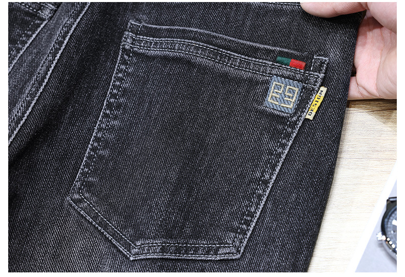 男士牛仔裤2024新款冬季加绒加厚宽松直筒裤秋冬款潮牌休闲长裤子详情20