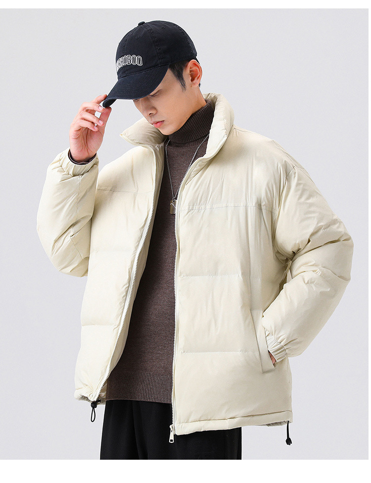 2022冬季新款羽绒服男士纯色90白鸭绒学生保暖外套男防寒潮流衣服详情14