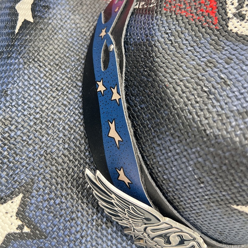 European and American western cowboy hats, cross-border American flag cowboy hats, paper straw hats, casual, retro and versatile sun hats pic 8