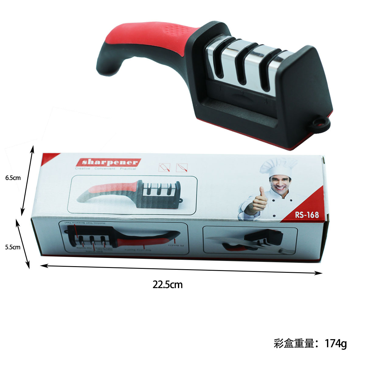 新款磨刀器家用快速磨刀棒金刚石多功能手持三段磨刀石厨房小工具详情8