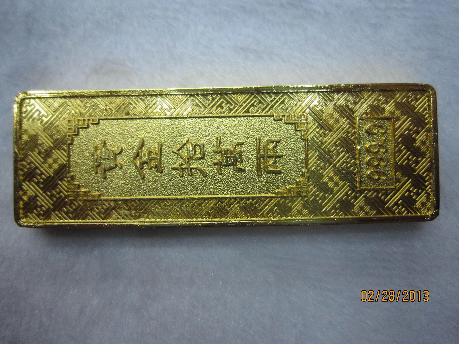 A realistic gold bar handicraft display piece, 100,000 taels of gold bars for offering to Buddha pic 4