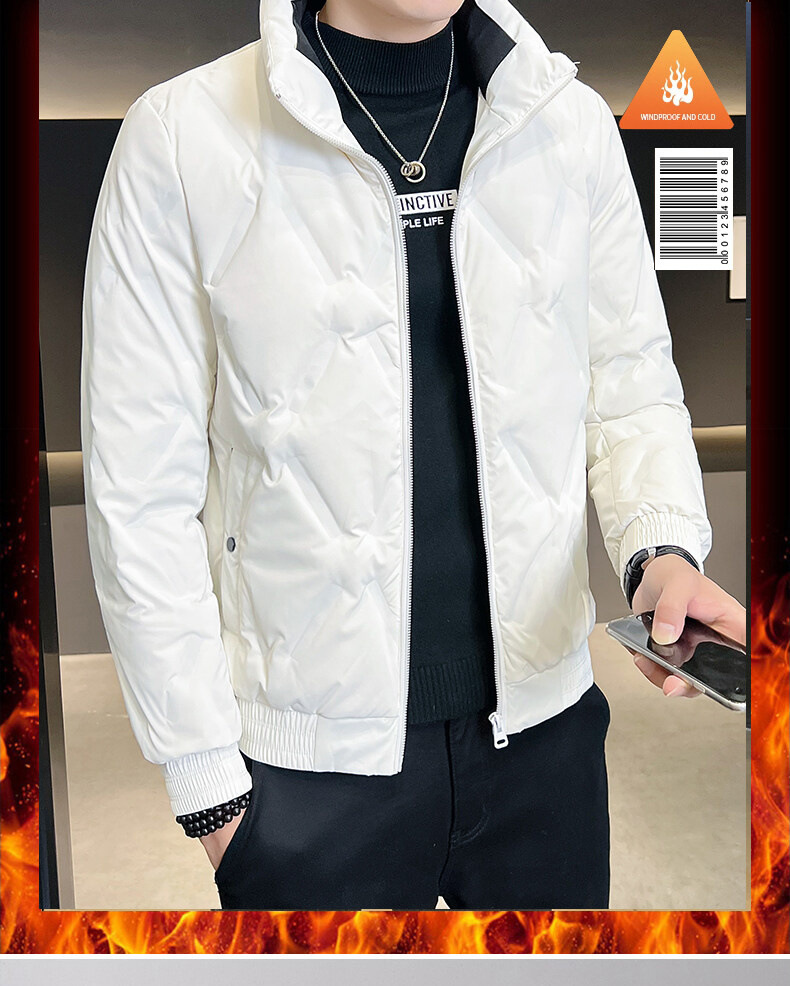 轻薄羽绒服男款高端短款冬季大码立领灰鸭绒外套男士新款潮牌男装详情7