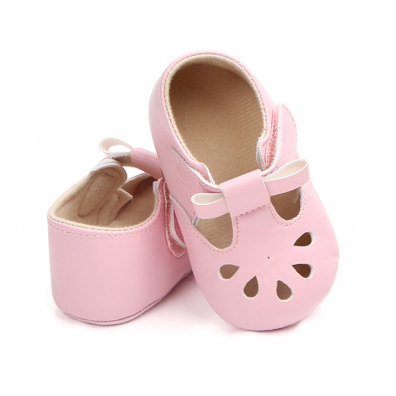 Wholesale of best-selling multi-color perforated baby shoes, anti-slip walking shoes, semi-rubber soles and soft-soled baby shoes 0921 pic 3