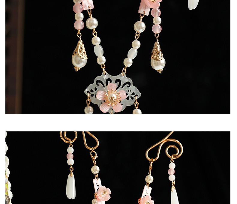 In stock: Ancient style necklaces, Ming-style Hanfu accessories, tassel pendants, ancient costume jewelry, and retro accessories for girls pic 10
