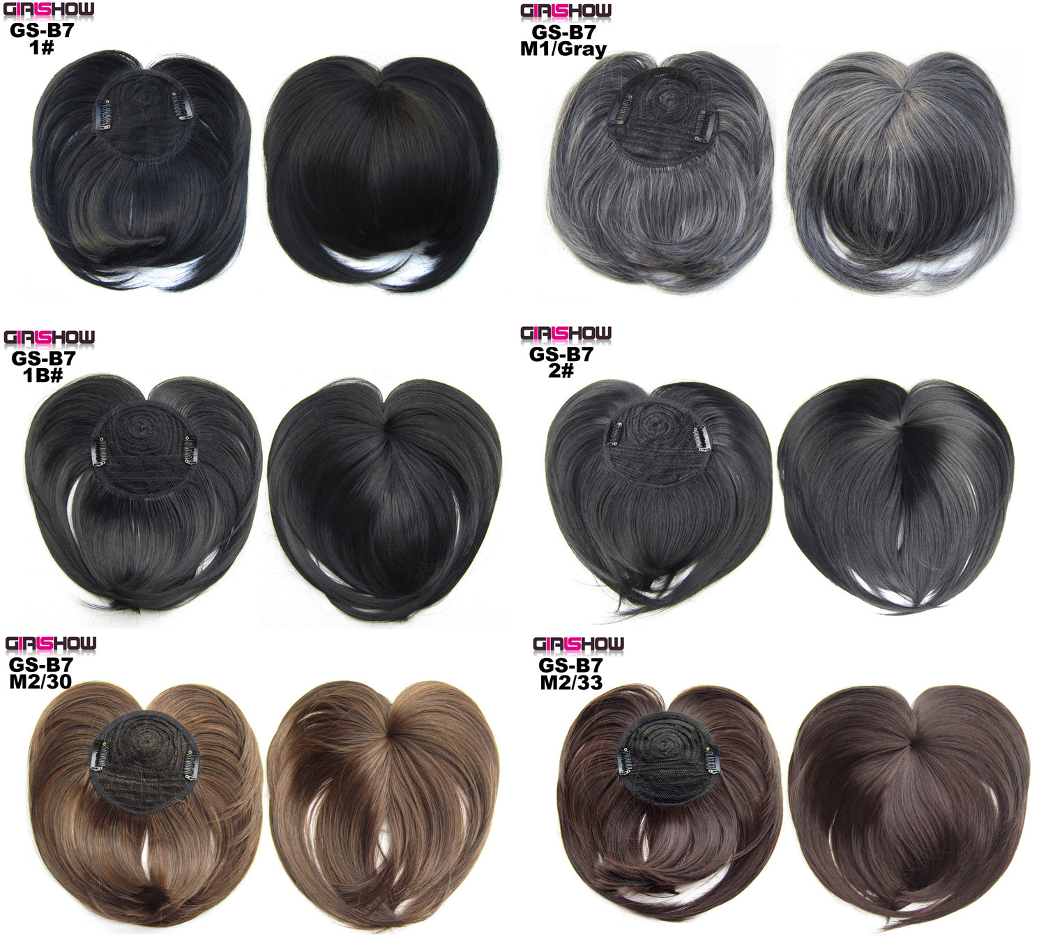 Wholesale of wigs, high-temperature silk and chemical fiber wigs, heart-shaped bangs covering the top of the head, heart-shaped bangs sheet manufacturers, wigs for women pic 6