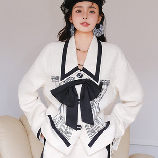 2022春新款复古英伦风不对称军绿色西装外套宽松垫肩西服女AS023详情3