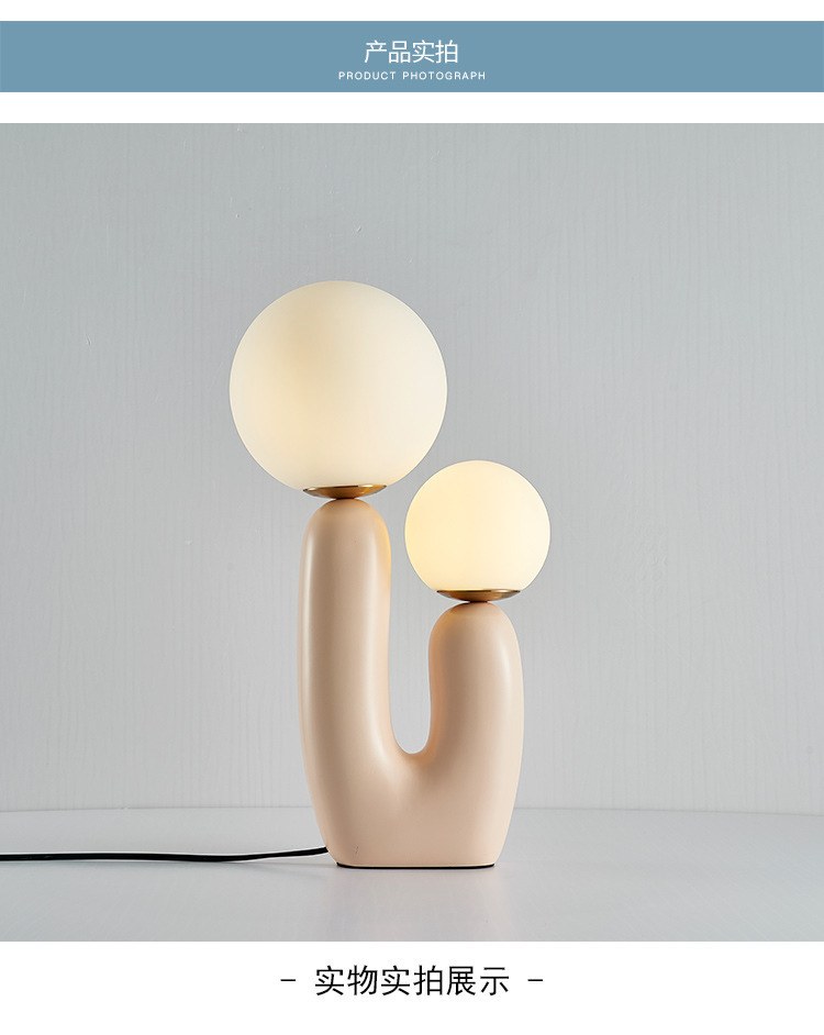 Nordic minimalist table lamp, personalized and light luxury bedside cartoon cute decoration, bedroom, study and living room LED table lamp pic 5