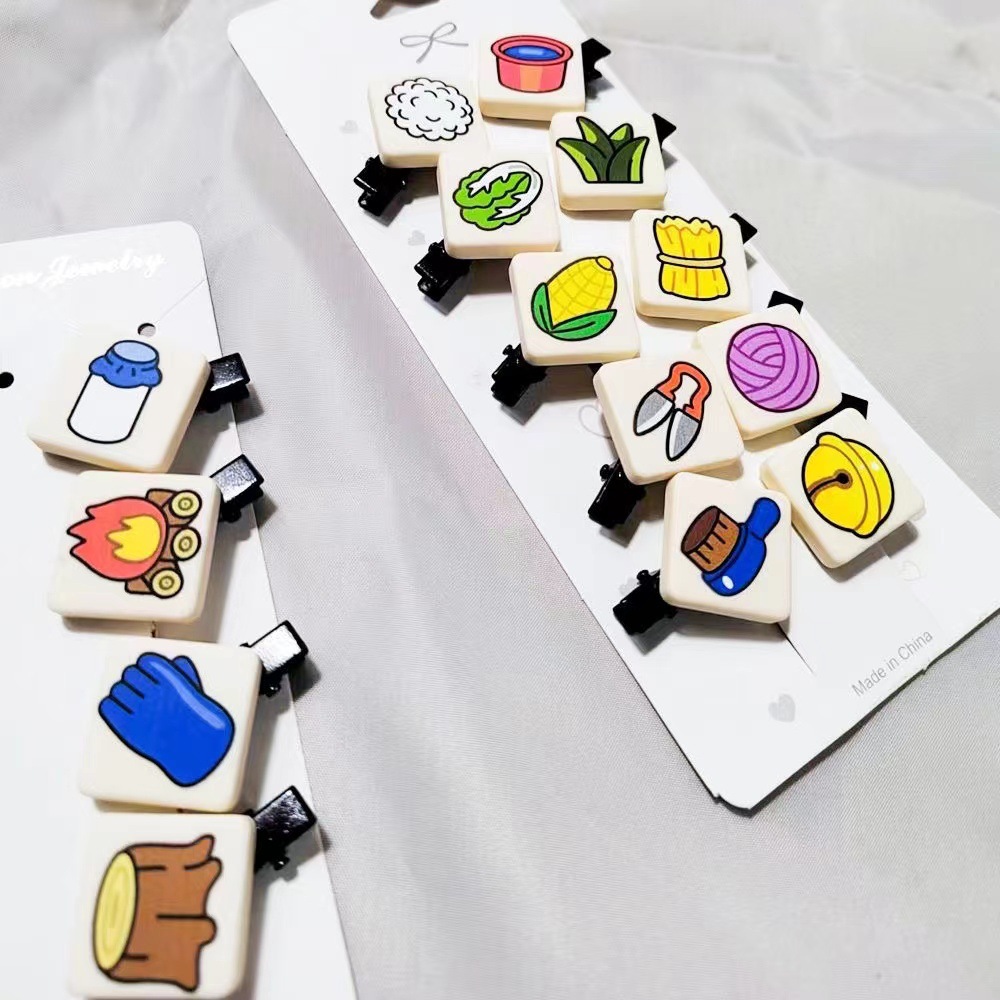 Super cute sheep, Sheep card hair clips, cute and creative cartoon duckbill clips, sweet and girlish hair clips, bangs hair clips pic 4