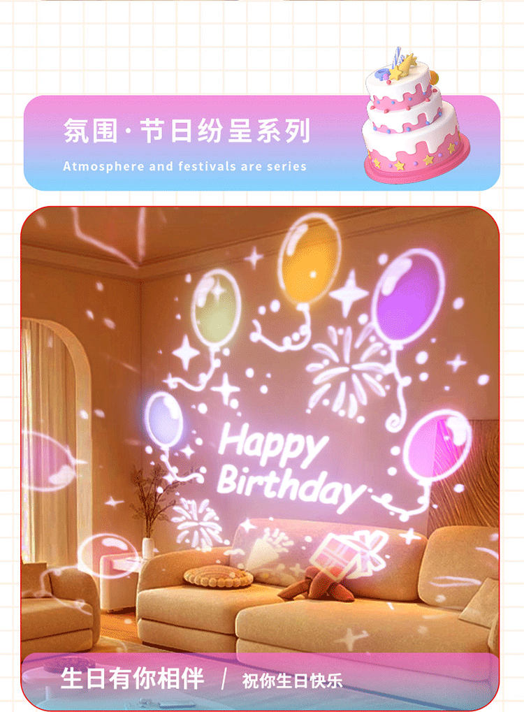 Sueño estrella luz de proyección de cumpleaños fiesta para las mujeres regalo led romántico bluetooth caja de música giratoria hd pequeña luz de la noche pic 12