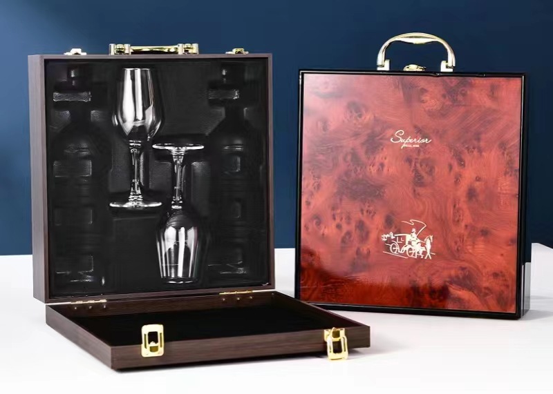 单支木制红酒盒单瓶红酒包装盒新皮盒新款葡萄酒红酒双瓶两瓶酒盒详情16