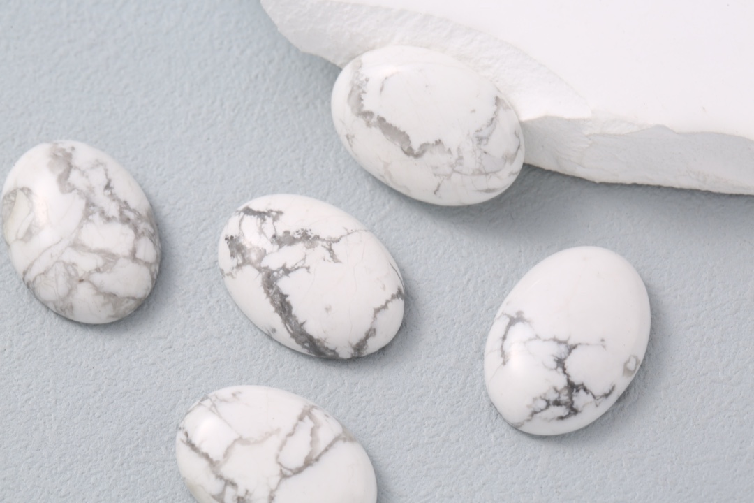 跨境直销热卖天然白松蛋形戒面半宝石欧美时尚水晶裸石批发配件详情4