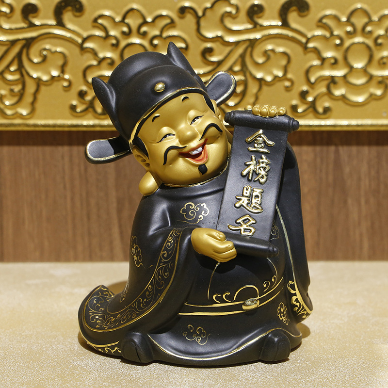 财神爷佛像店铺开业乔迁礼品家居玄关装饰工艺品 Q版香灰摆件详情4
