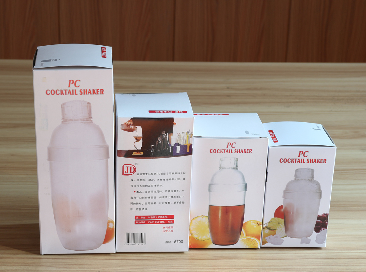 New transparent resin shaker with scale, milk tea shop supplies, milk tea shaker, 500ml cocktail shaker pic 43