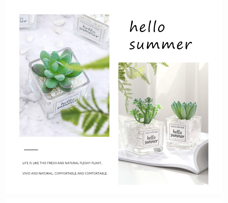 北欧绿植物仙人掌多肉假花装饰摆件客厅摆设办公室桌面小盆栽详情10