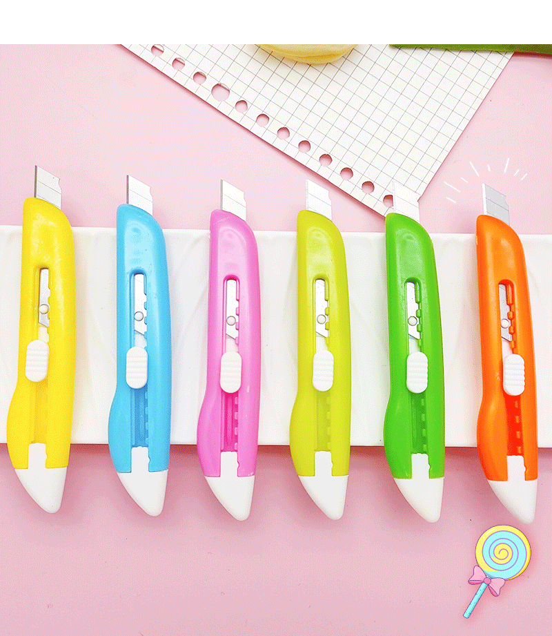 Colorful portable small utility knife manufacturer wholesale mini express unboxing knife, sharp paper cutting and envelope opening tool knife pic 7