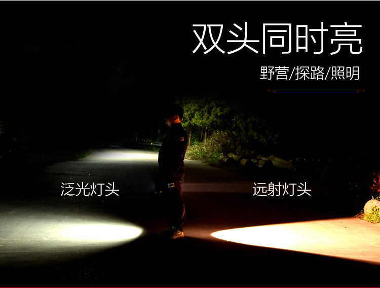 强光手提灯可充电超亮远射5000氙气多功能家用户外工作探照手电筒详情5