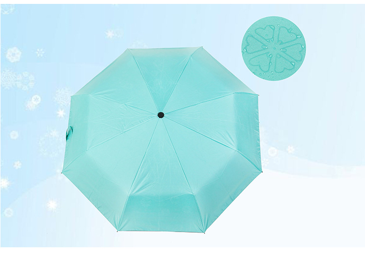 Creative water-blooming fully automatic umbrella, rain and sun dual-purpose three-fold umbrella, student sun protection and UV protection sun umbrella pic 11