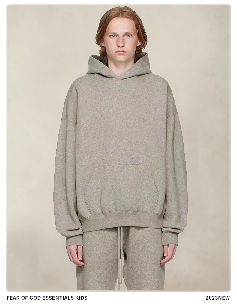 2023新品fog秋冬季加绒加厚380g连帽纯色多色卫衣欧美潮牌连帽衫详情17