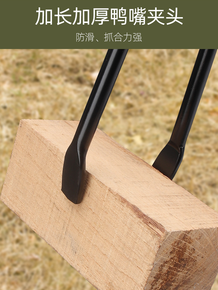 烧烤碳夹子BBQ防烫烧烤夹子木炭夹跨境热采鸭嘴火钳夹套详情21