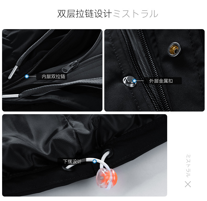 Wholesale of new and trendy winter cotton-padded jackets for men, including two thick cotton-padded jackets with hats and warm couple coats pic 4