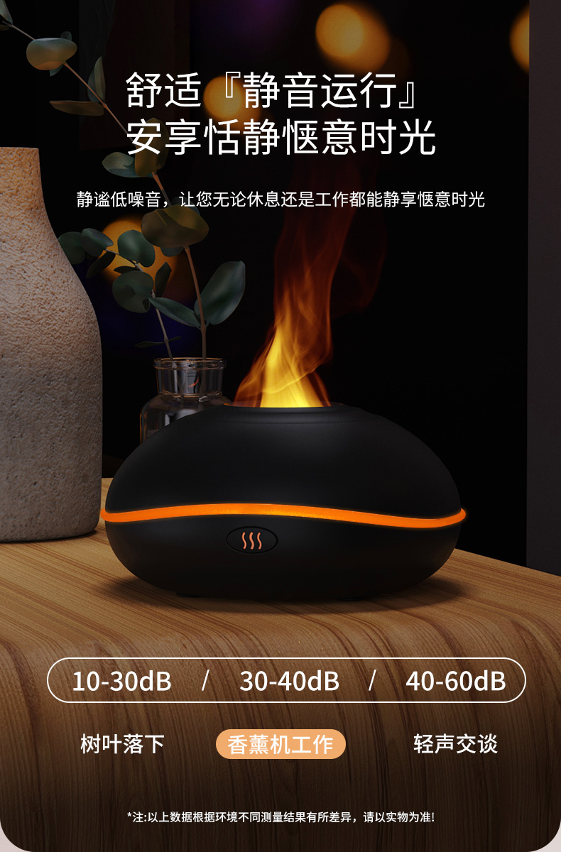 创意跨境仿真火焰香薰机 迷你车载桌面家用扩香机 火焰加湿器 持久香气 温馨舒适环境详情13