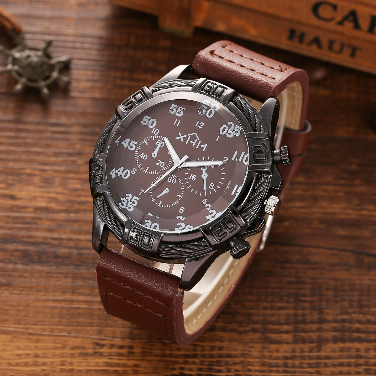 Tie gift box, premium gift set, belt, wallet, tie, large dial, quartz watch, cufflink gift box pic 8