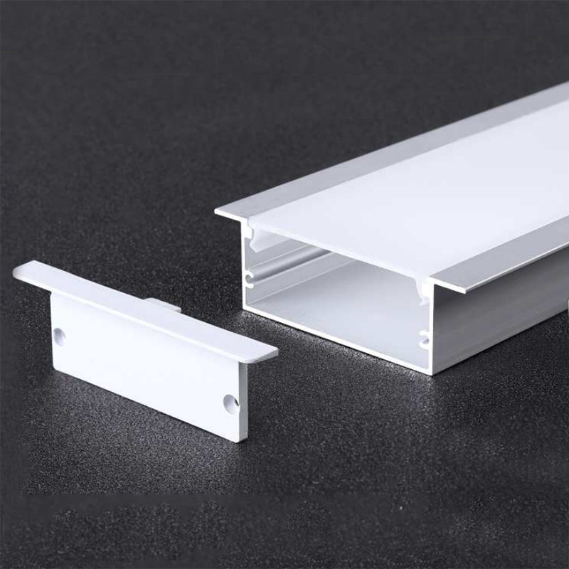 Wholesale of LED strip light aluminum material kits, led strip light shells, aluminum grooves, embedded hard light strip shell kits pic 28