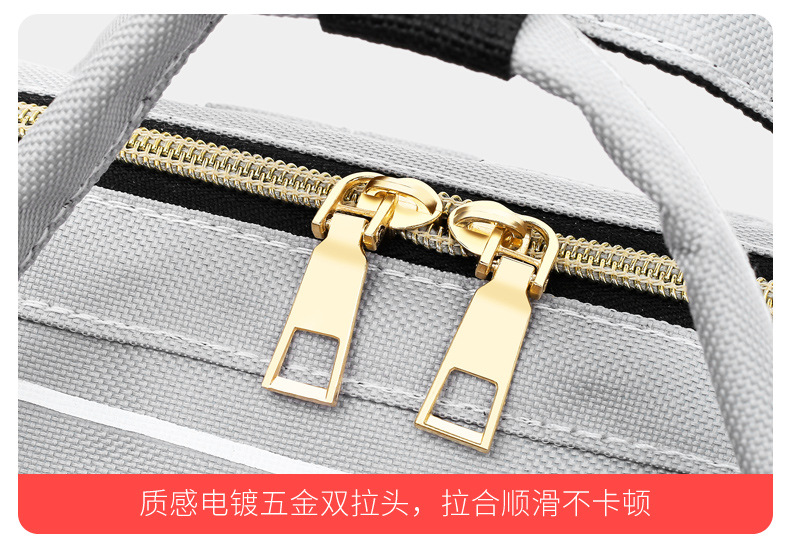 时尚印花条纹双肩妈咪包大容量多功能户外母婴包韩版尿布包背包详情31