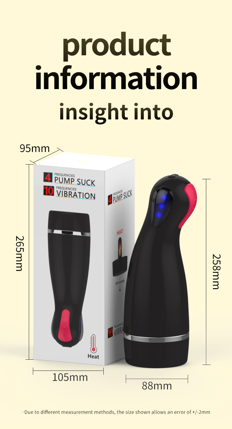 电动飞机杯男用成人情趣自动加热自慰器吮吸夹吸用品详情11