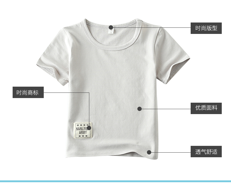 A类儿童短袖t恤纯棉半袖女童t恤男童短袖童装日系打底短袖乖纯潮详情15