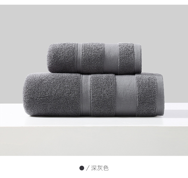 新款外贸大尺寸浴巾吸水男女通用100%纯棉加厚大浴巾套装详情4