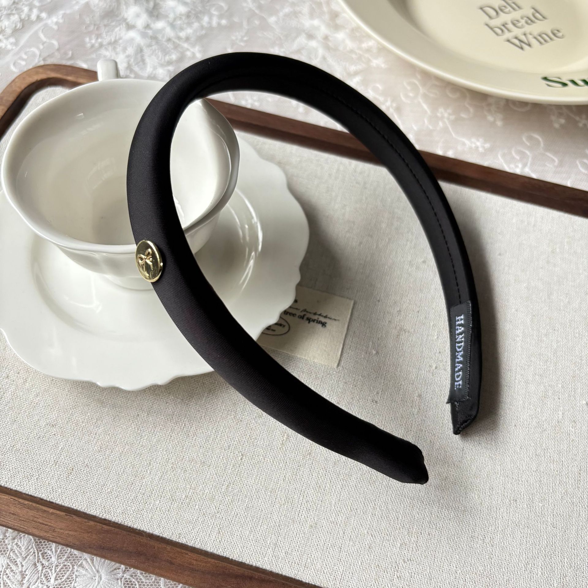 Spring new solid-color satin hair band for women, high head pressure headband, high-end and light luxury hair tie and hairpin headwear pic 39