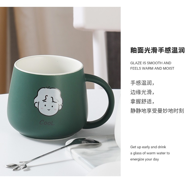Cute ceramic cups, ins couple mugs, high appearance level, household breakfast cups, coffee cups, souvenirs, water cups wholesale pic 27