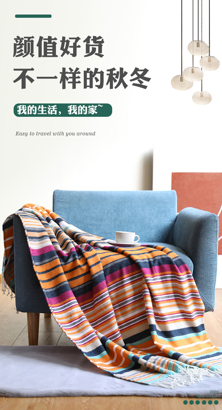 Mexican tablecloths, summer blankets, rainbow woven blankets, bed flags, picnic blankets, tablecloths, TV blankets, outdoor camping blankets pic 17