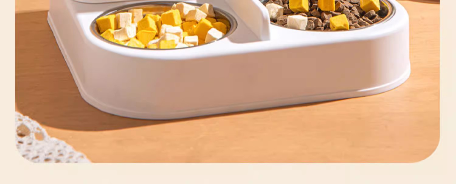 宠物猫咪自动喂食器干湿分离大容量饮水机水粮一体喂食器宠物食具详情13