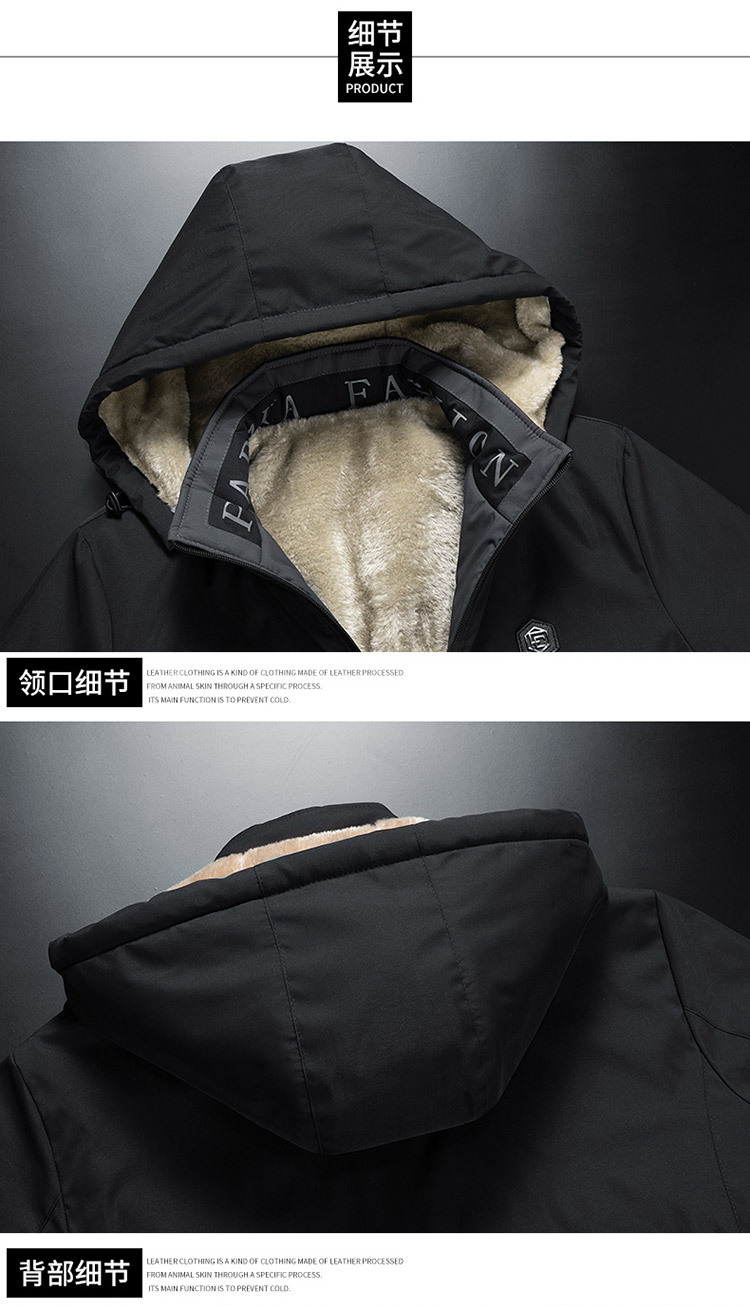 Winter cotton-padded clothes for men: thickened cotton-padded jackets with added fleece, warm sheepskin coat, and large-sized workwear cotton-padded jackets for middle-aged men pic 19