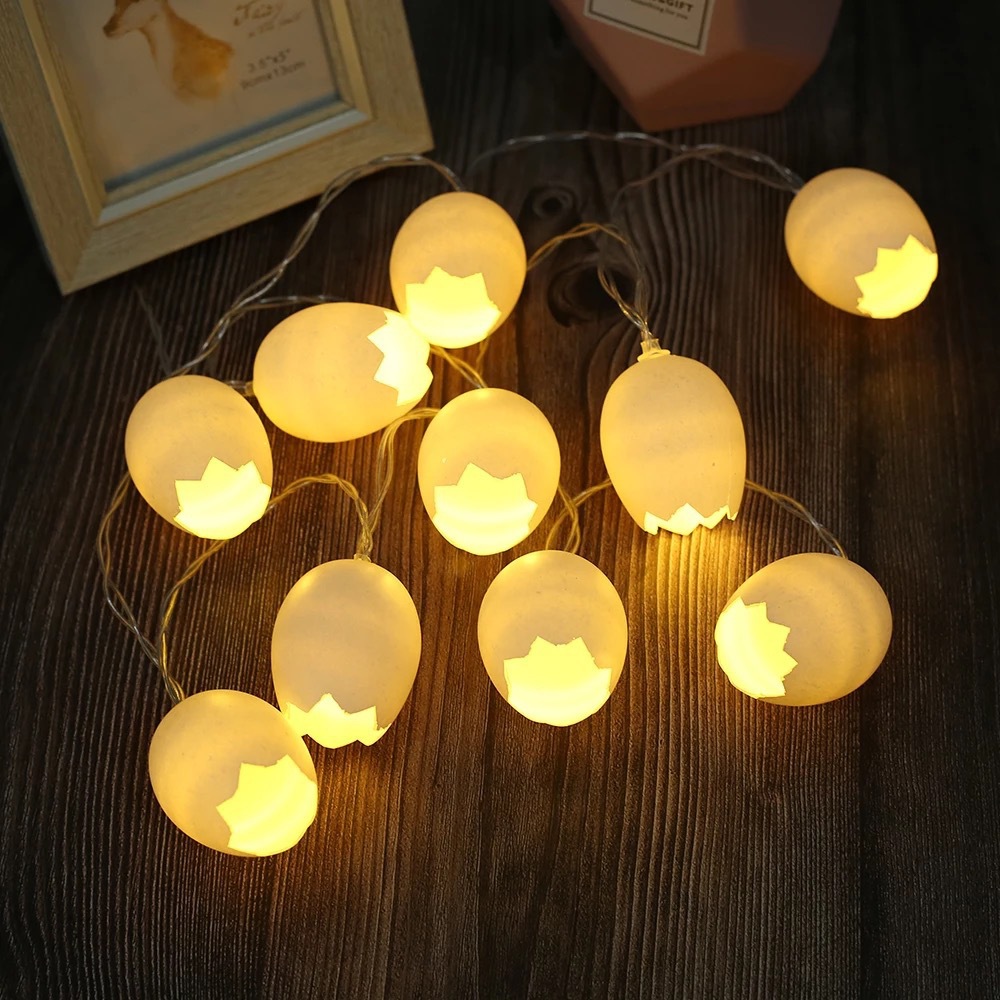 2023 New Easter decorative lights: led Easter egg string, hollowed-out egg, cracked egg, carrot, rabbit, and colorful lights pic 11