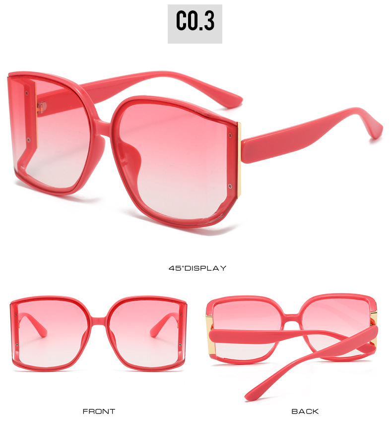 Fashionable large-frame multi-sided curved lens sunglasses, high-end European and American UV-resistant sunglasses, and personalized street style glasses pic 9