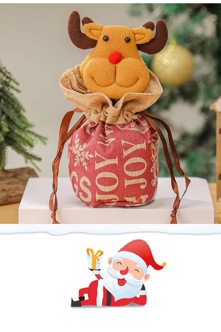 Christmas gift bags, apple bags, Christmas gift bags, plush candies, decorative items, elderly people, snowmen, deer bouquets pic 56
