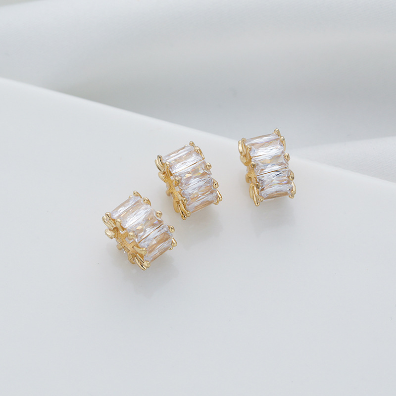 14K包金保色桶珠大孔隔珠镶嵌梯方锆石diy手工项链手链饰品配件详情5